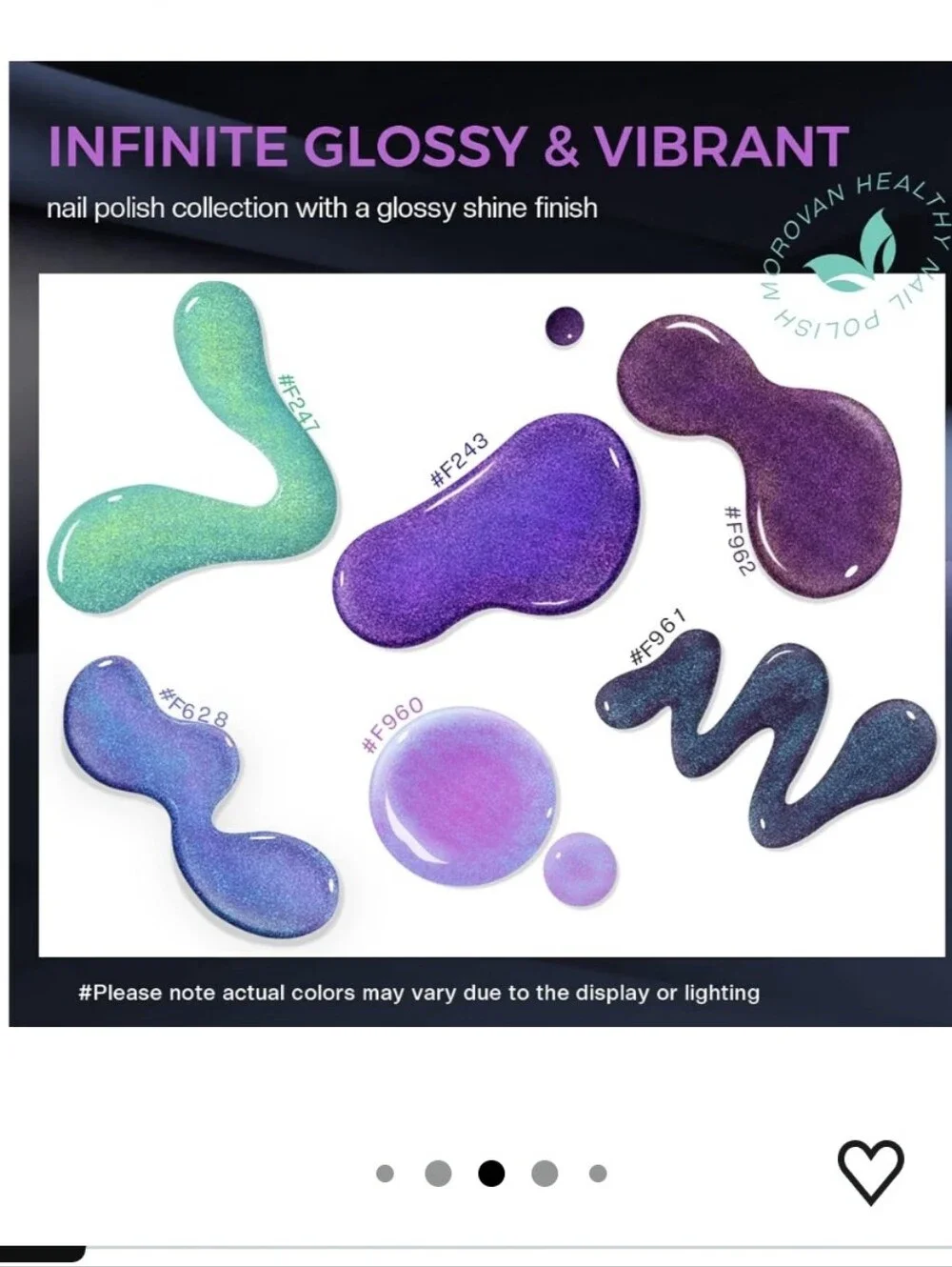 Chameleon Nail Polish Set: 6 Color Holographic Ombre Quick Dry
